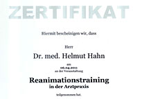 Zertifikat Reanimationstraining